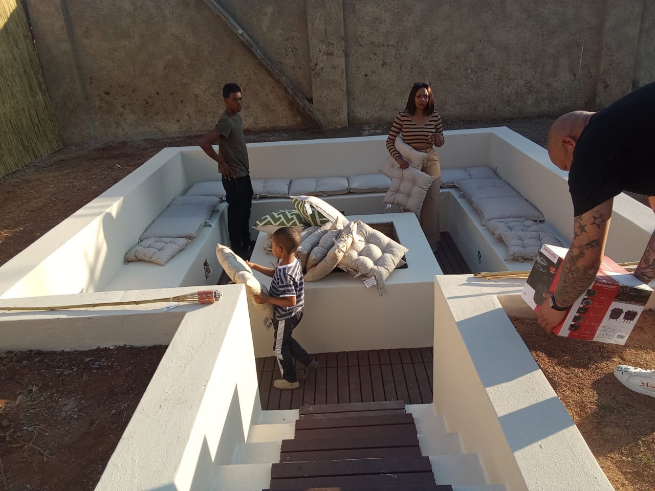 Outdoor built seating